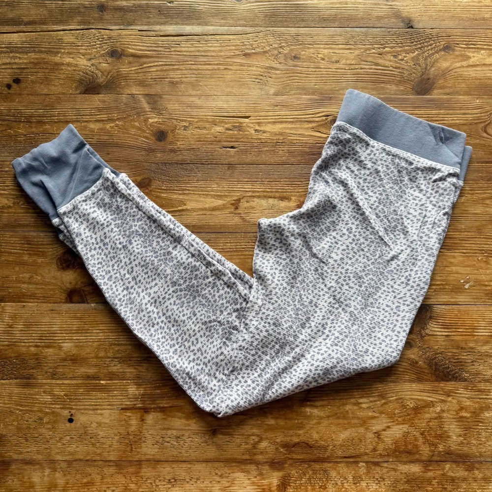 Victorias Secret Grey Leopard Print Pajama Jogger Lounge Pants Women's S EUC